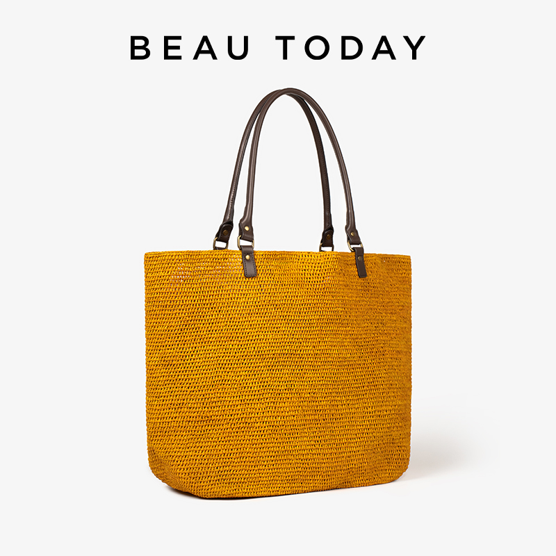 Women'S Raffia Bags - BEAUTODAY Casual Tote Women Raffia Solid