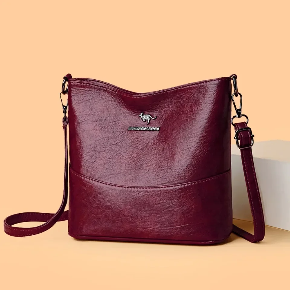 Women'S Kangaroo Bags - Soft Pu Leather Crossbody Bag for