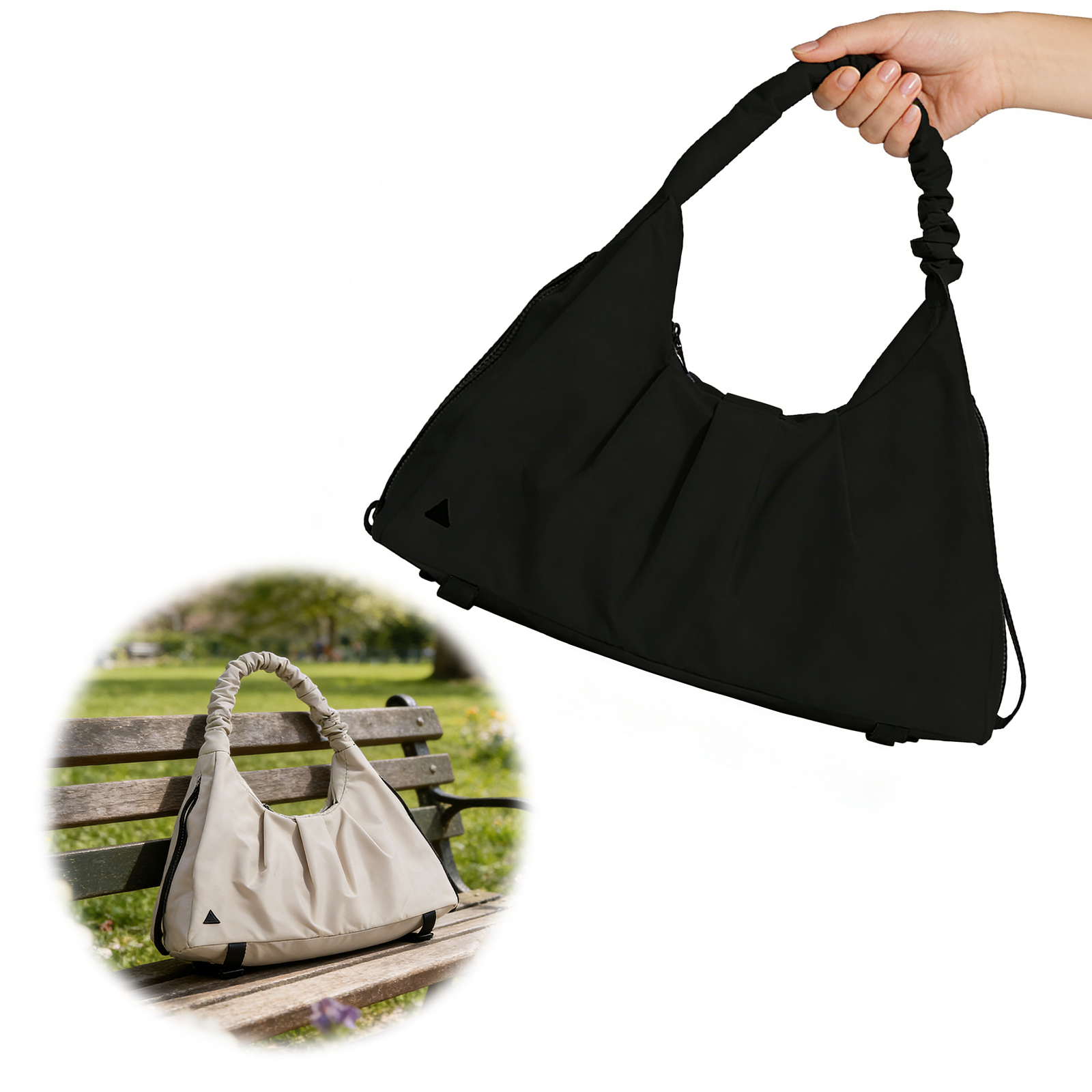 Women X Bags - Women Nylon Tote Handbags Solid Color