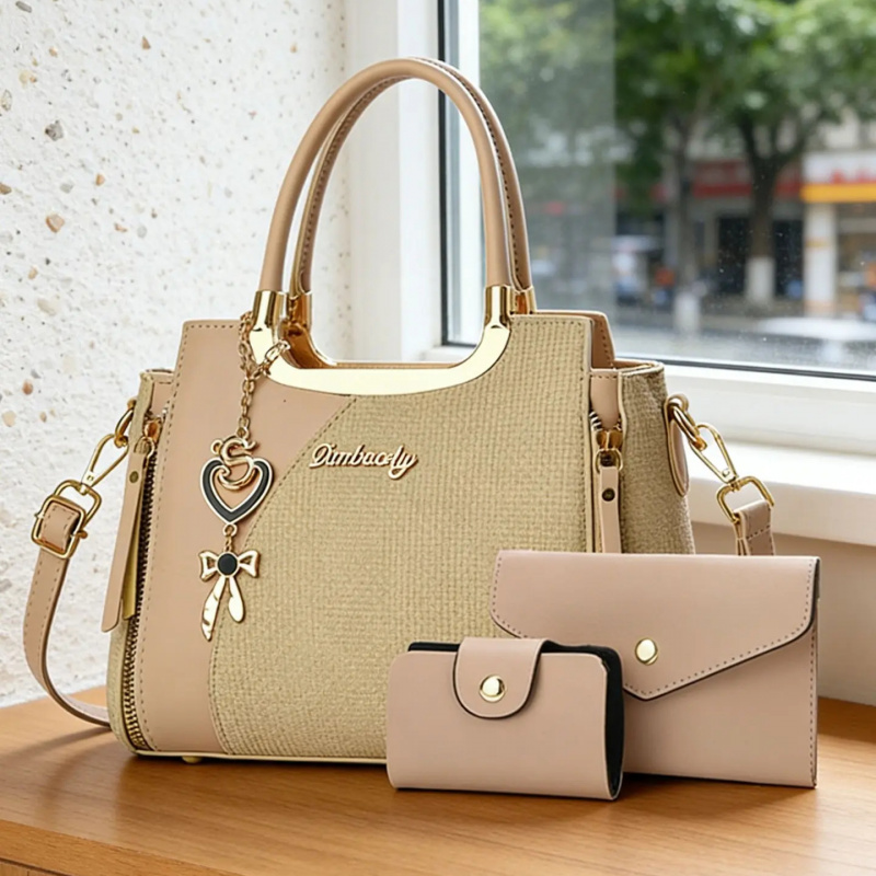 Women Bags Leather - Elegant Women's Handbag Set, Multi-Color Messenger