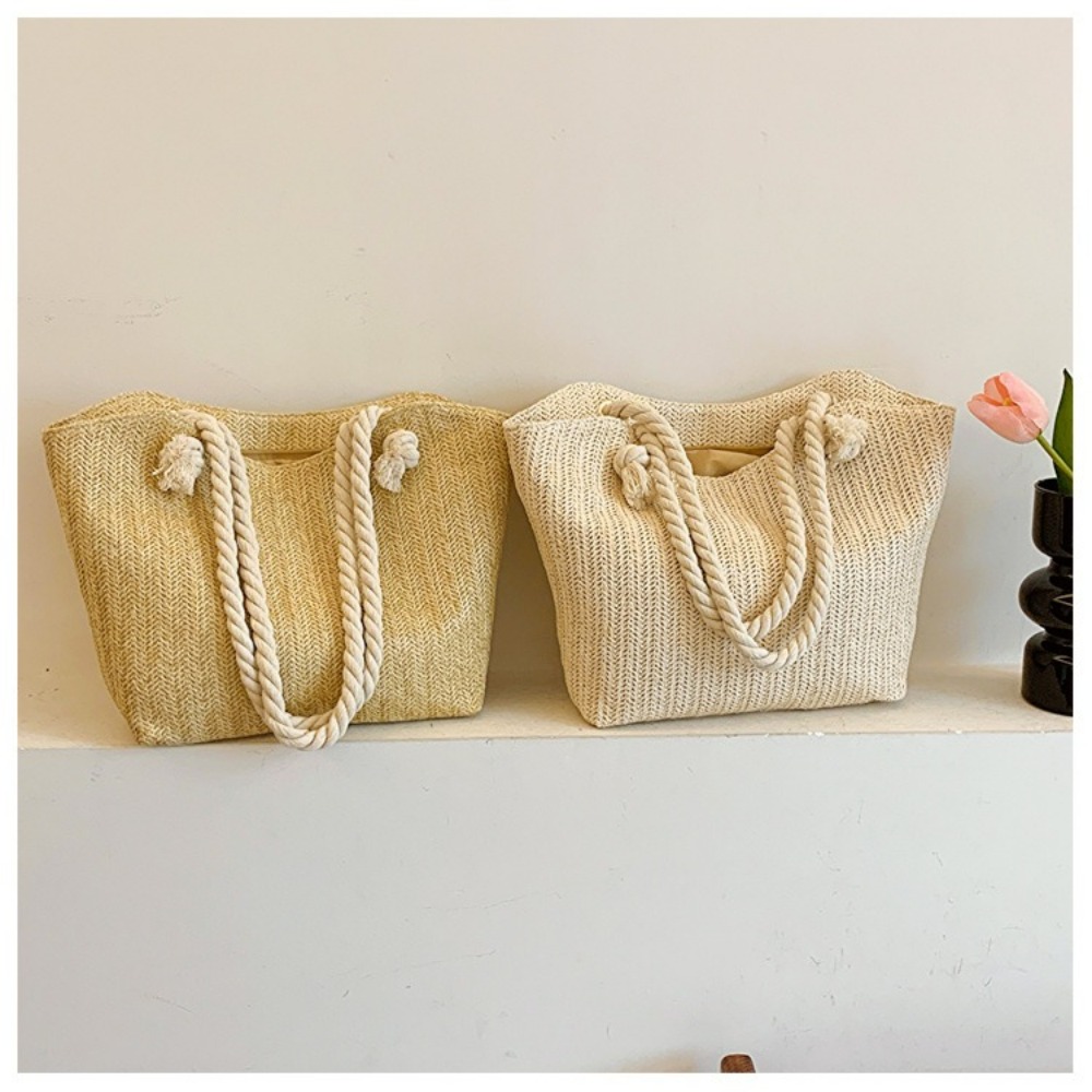 Women'S Raffia Bags - New Summer Beach Tote Bag Large