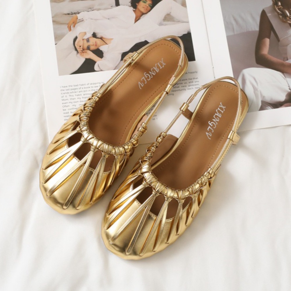 Women Bags And Shoes - Women's Flat Sandals French Woven Strap