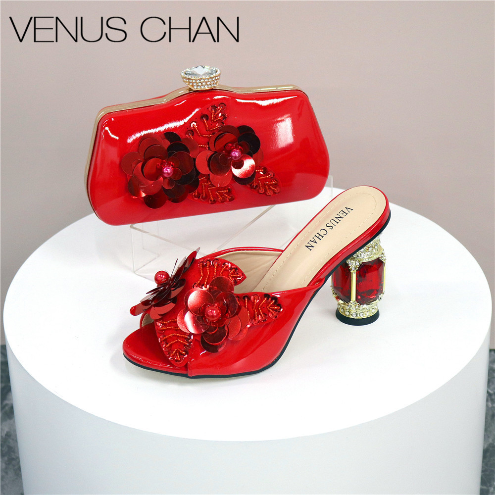 Women Bags And Shoes - The Red Color Classy Bowknot Pointed