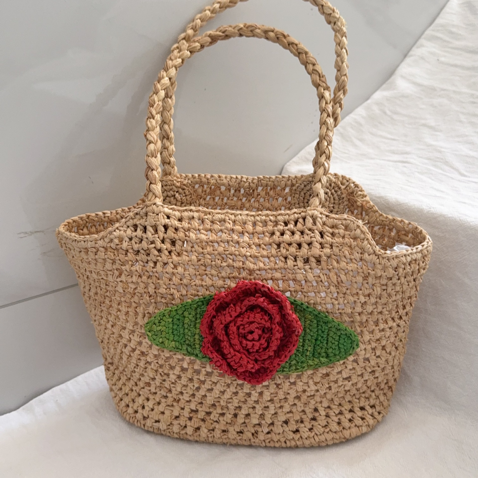 Women'S Raffia Bags - Fashion High Quality Handmade Luxury Flower