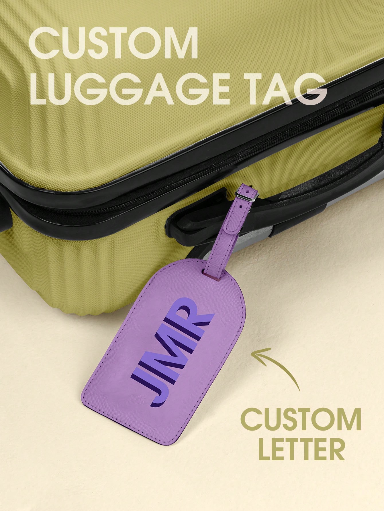 Personalized Initial Luggage T - Women Bags Leather recension och pris