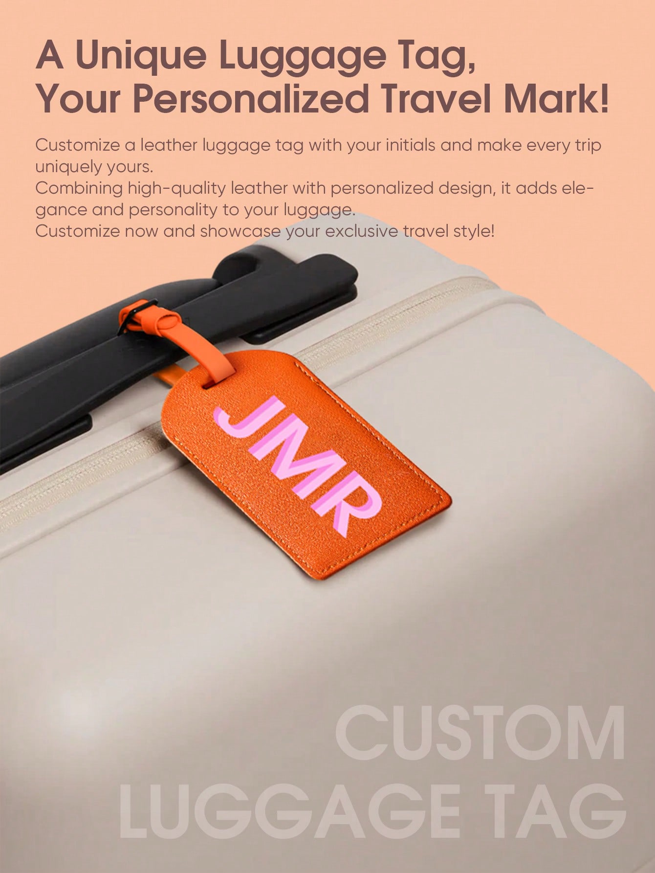Personalized Initial Luggage T - Women Bags Leather recension och pris