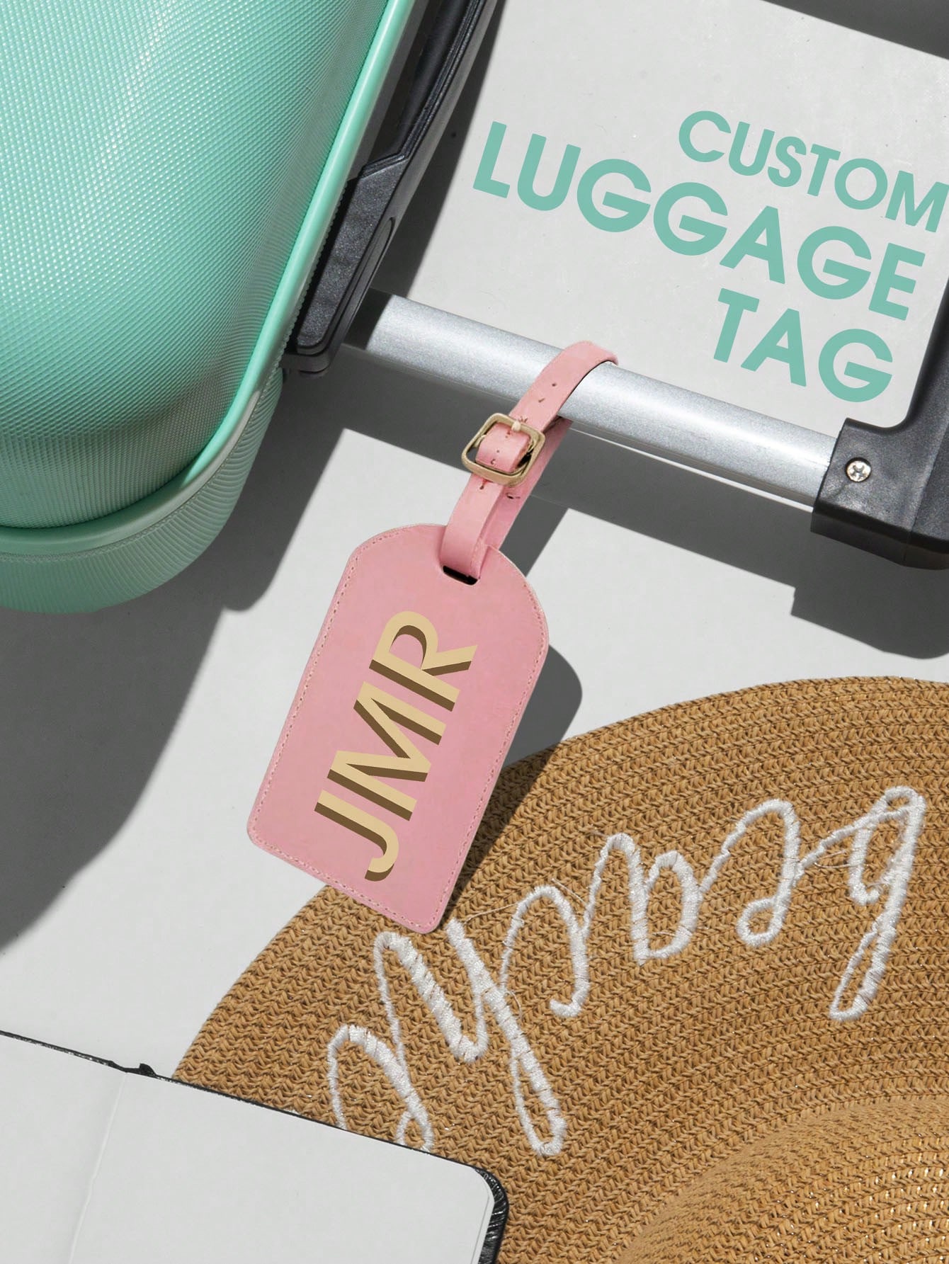 Personalized Initial Luggage T - Women Bags Leather recension och pris