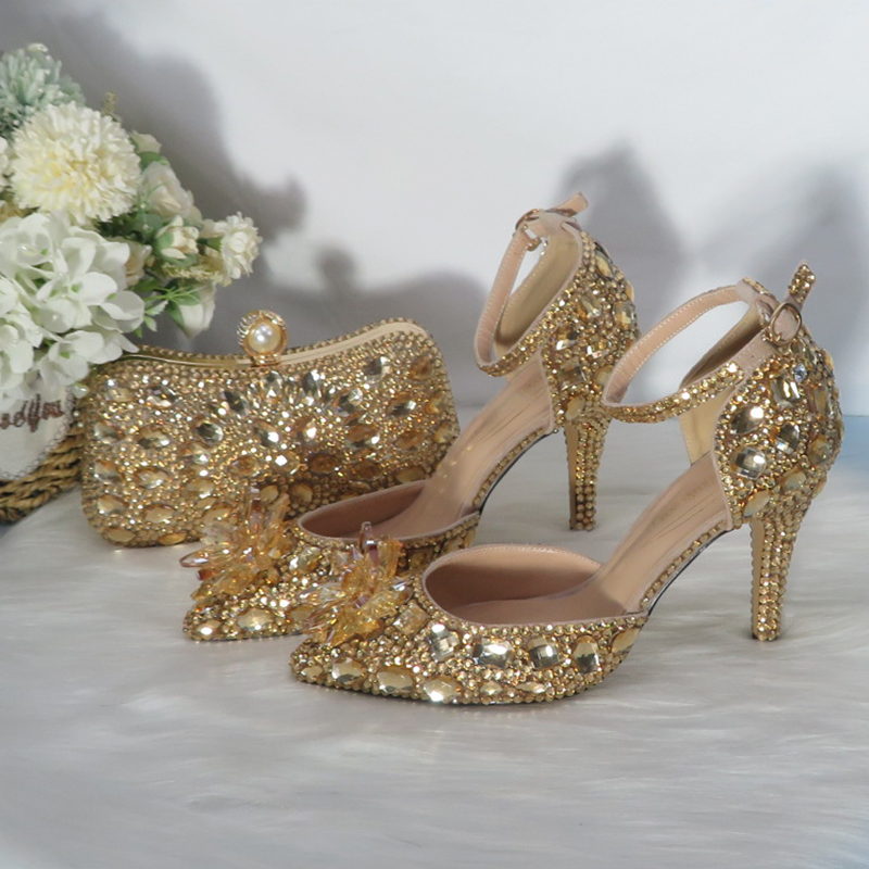 2021New  Golden crystal Bridal - Women Bags And Shoes recension och pris