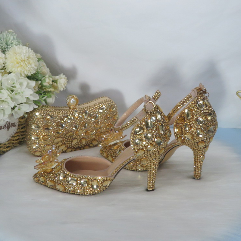 2021New  Golden crystal Bridal - Women Bags And Shoes recension och pris