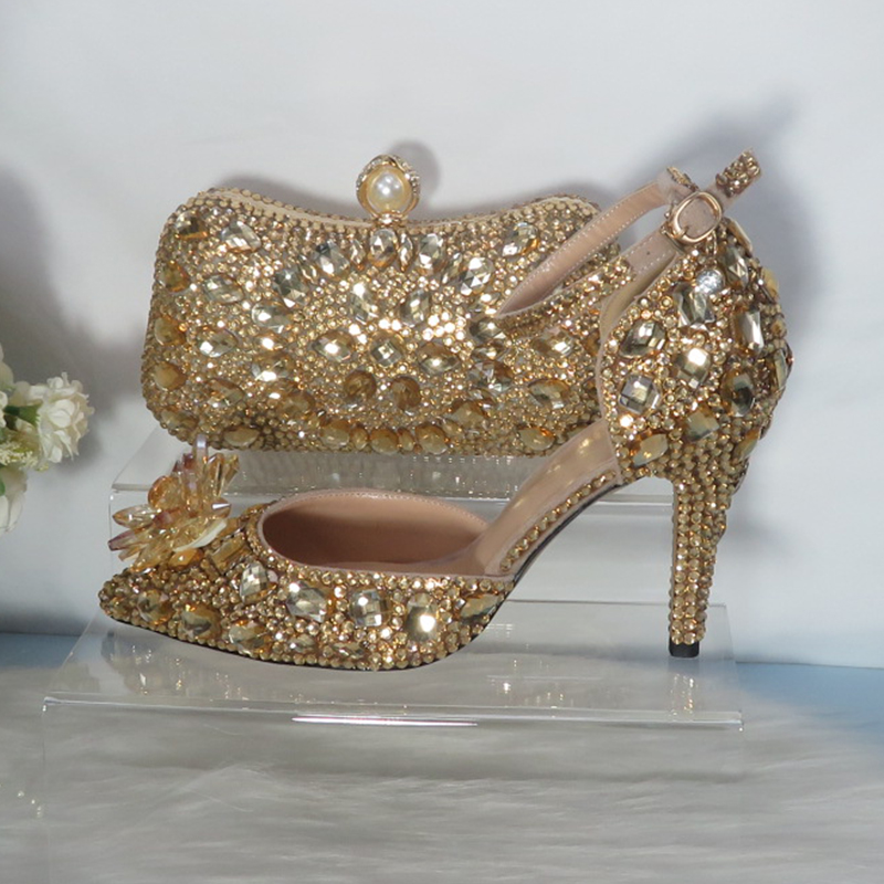2021New  Golden crystal Bridal - Women Bags And Shoes recension och pris