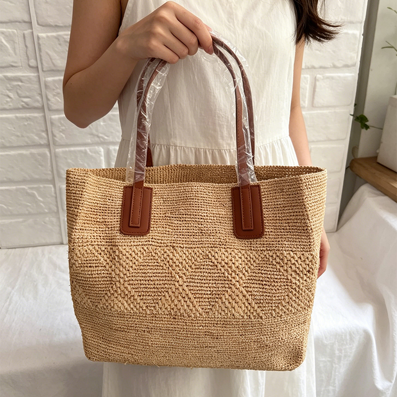 French Natural Raffia Straw Sh - Women'S Raffia Bags recension och pris