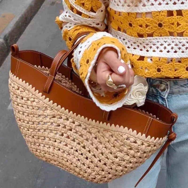 Luxury Raffia Straw Tote Bag,F - Women'S Raffia Bags recension och pris