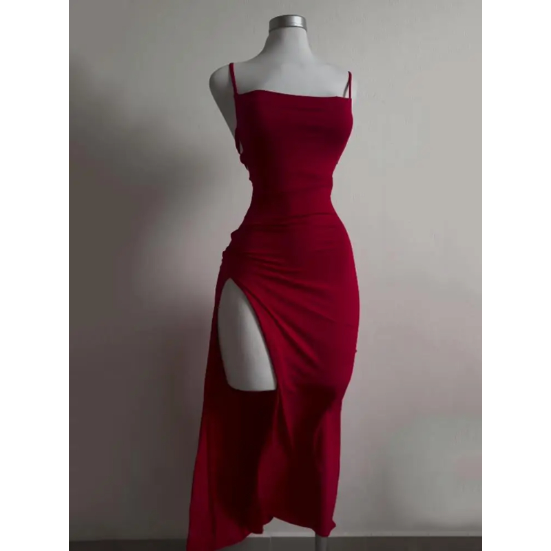 2025 Sexy Suspender Slit Dress - Women Bags Winners recension och pris
