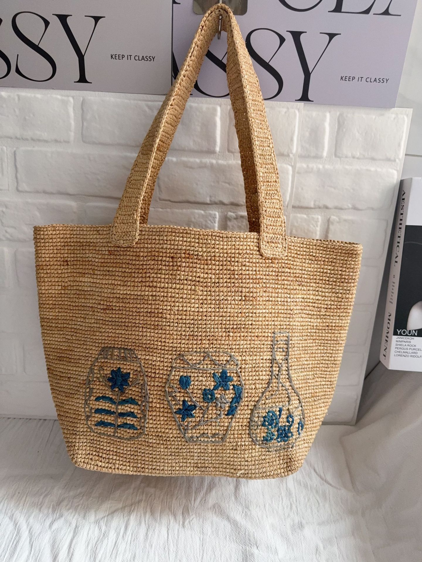 Casual Woven Messenger Embroid - Women'S Raffia Bags recension och pris