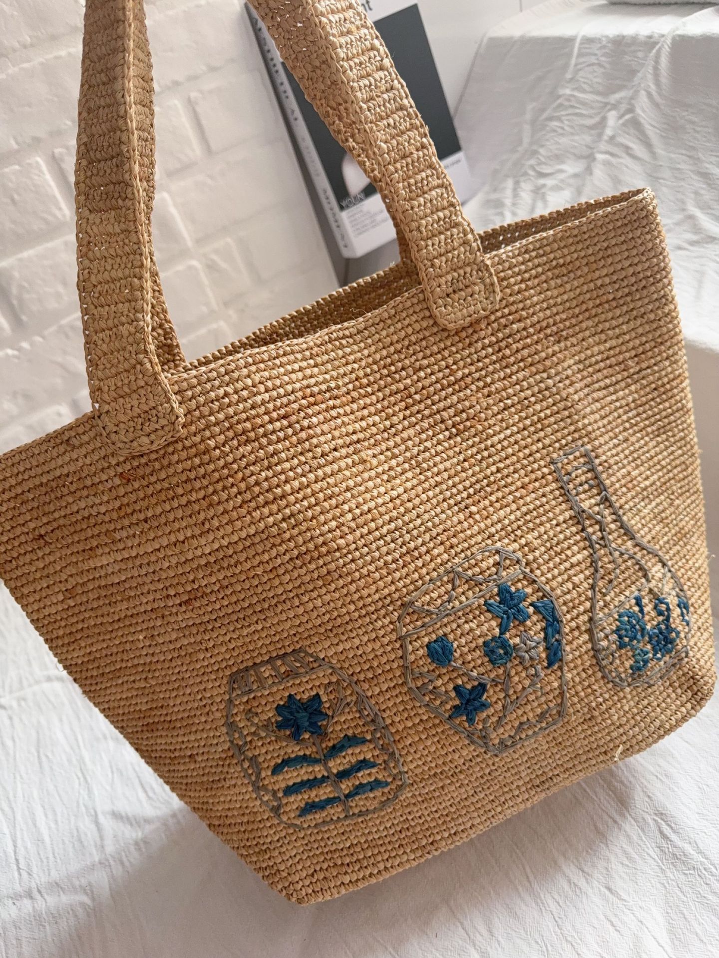 Casual Woven Messenger Embroid - Women'S Raffia Bags recension och pris