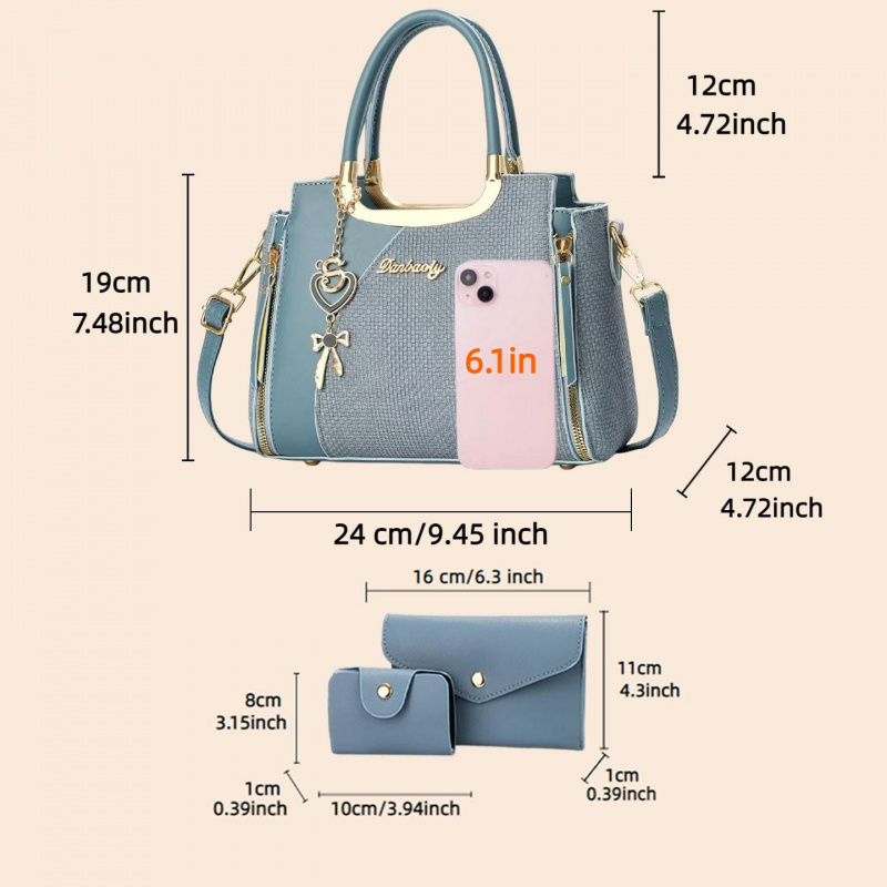 Elegant Women's Handbag Set, M - Women Bags Leather recension och pris