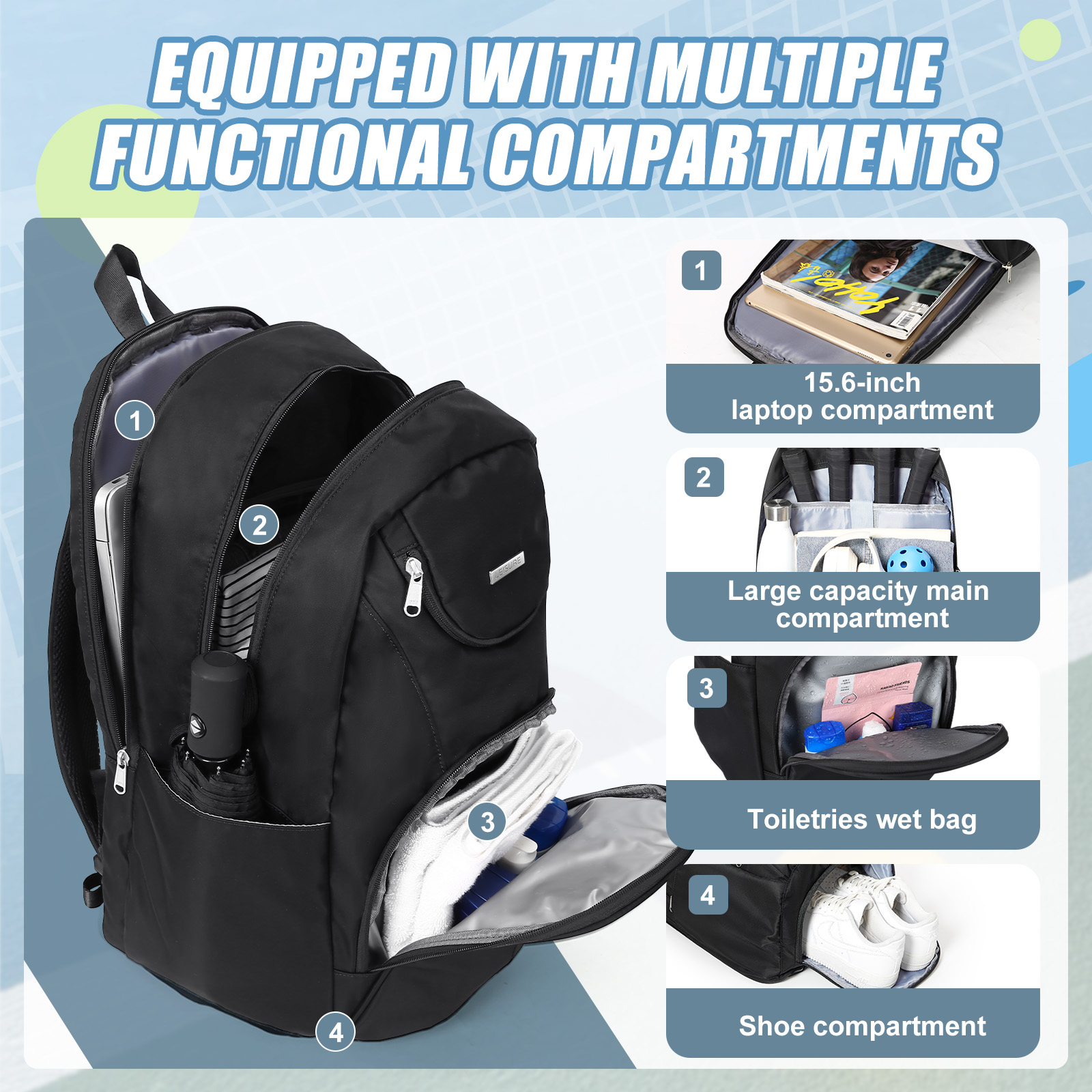 Tennis Bag Tennis Backpack 2 R - Women Bags And Shoes recension och pris