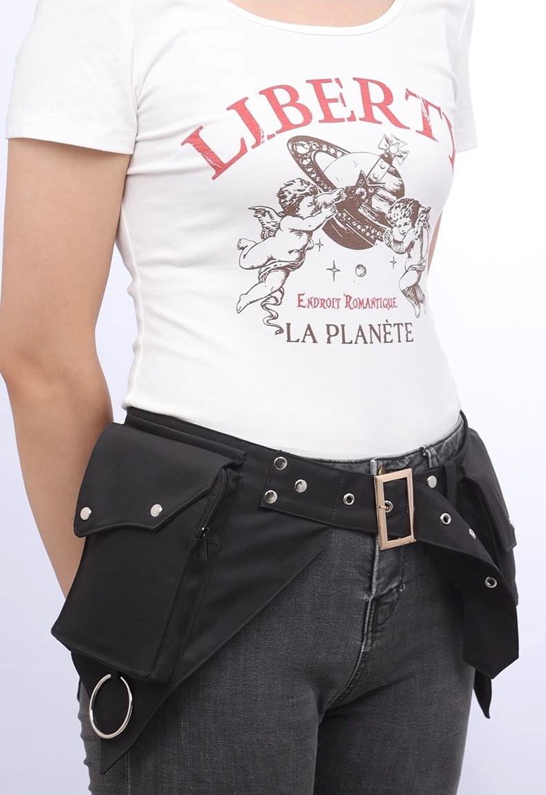Women's Medieval Punk Waist Ba - Women Bags Europe recension och pris
