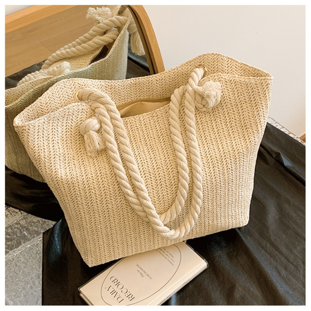 New Summer Beach Tote Bag Larg - Women'S Raffia Bags recension och pris