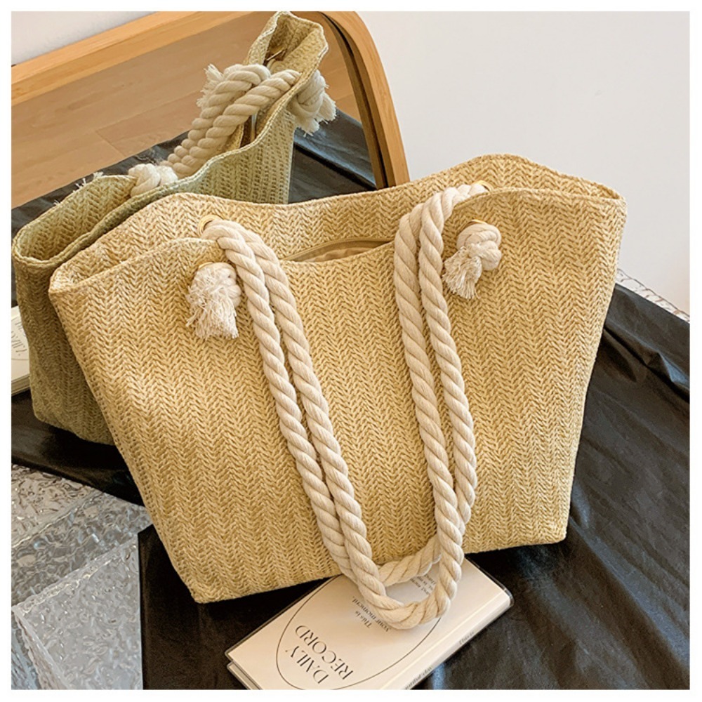 New Summer Beach Tote Bag Larg - Women'S Raffia Bags recension och pris