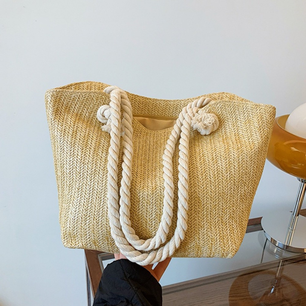 New Summer Beach Tote Bag Larg - Women'S Raffia Bags recension och pris