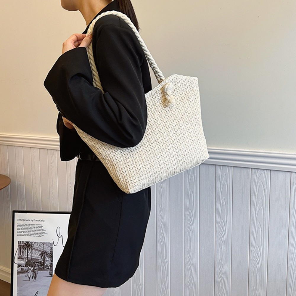 New Summer Beach Tote Bag Larg - Women'S Raffia Bags recension och pris