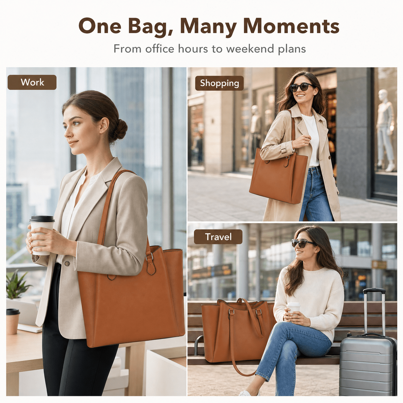 Tote Bag for Women, Large PU L - Women Bags Leather recension och pris