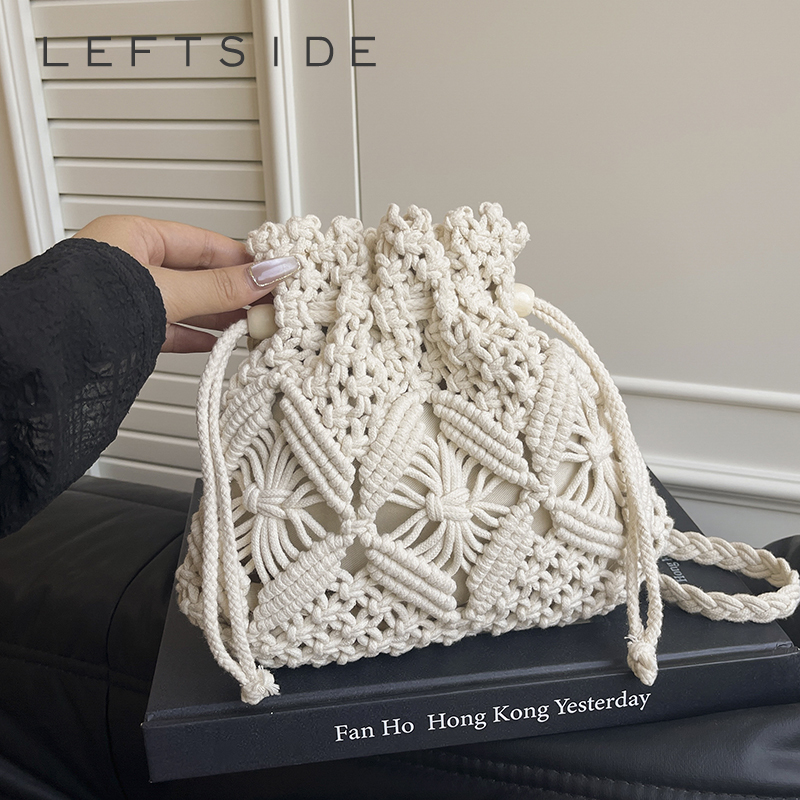 LEFTSIDE Weave Small Shoulder  - Women'S Raffia Bags recension och pris