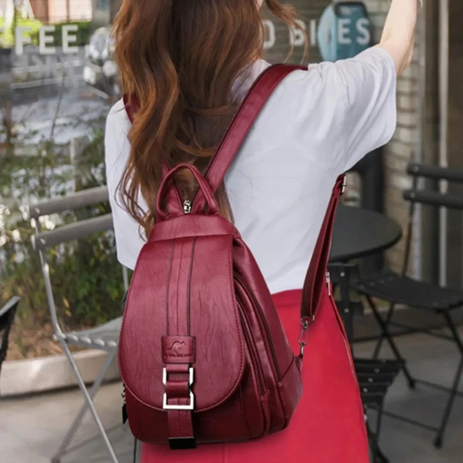 Multifunctional Women Leather  - Women'S Kangaroo Bags recension och pris