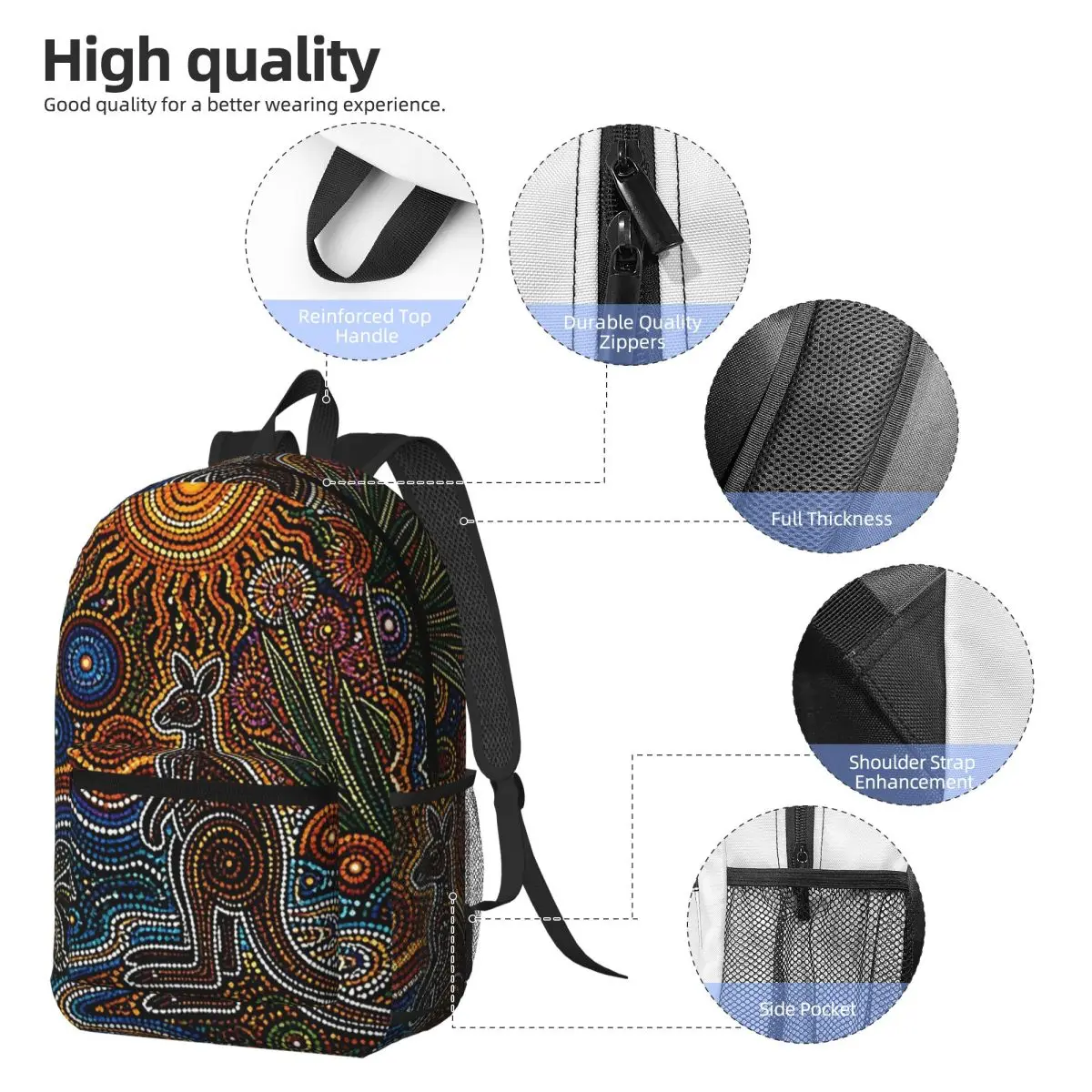 Aboriginal Kangaroo Abstract A - Women'S Kangaroo Bags recension och pris