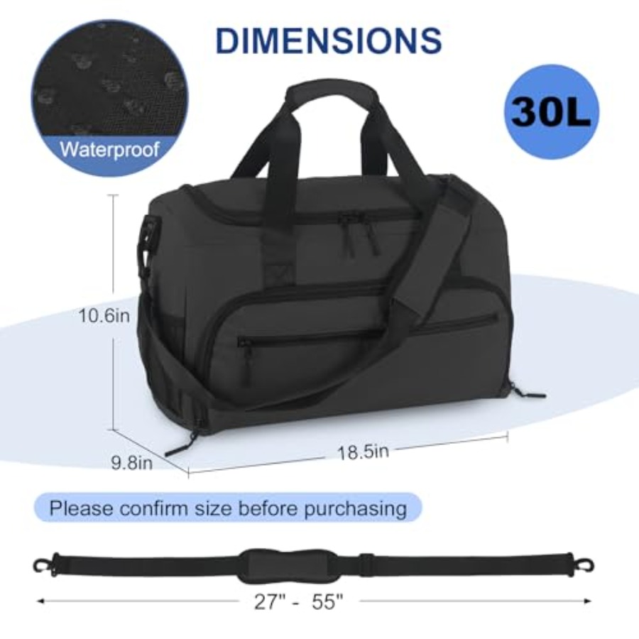 Gym Bag for Men Women, Sports  - Women Bags And Shoes recension och pris