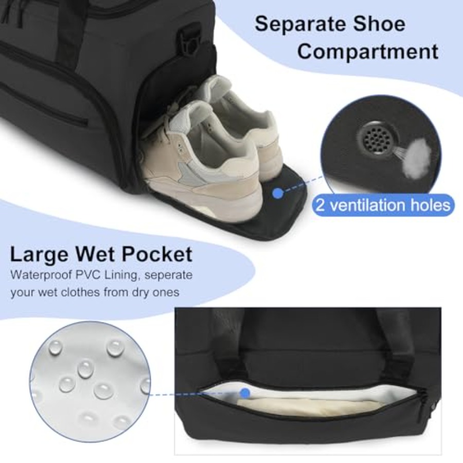 Gym Bag for Men Women, Sports  - Women Bags And Shoes recension och pris