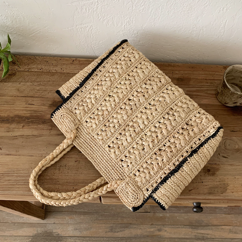 100% Raffia Straw Bag Large Ca - Women'S Raffia Bags recension och pris