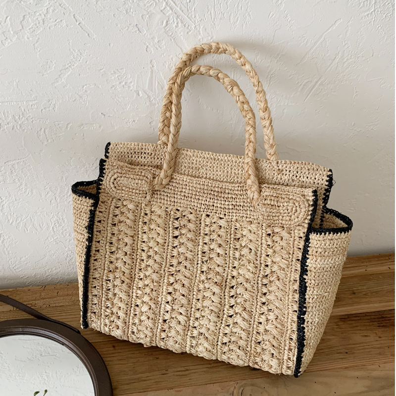 100% Raffia Straw Bag Large Ca - Women'S Raffia Bags recension och pris
