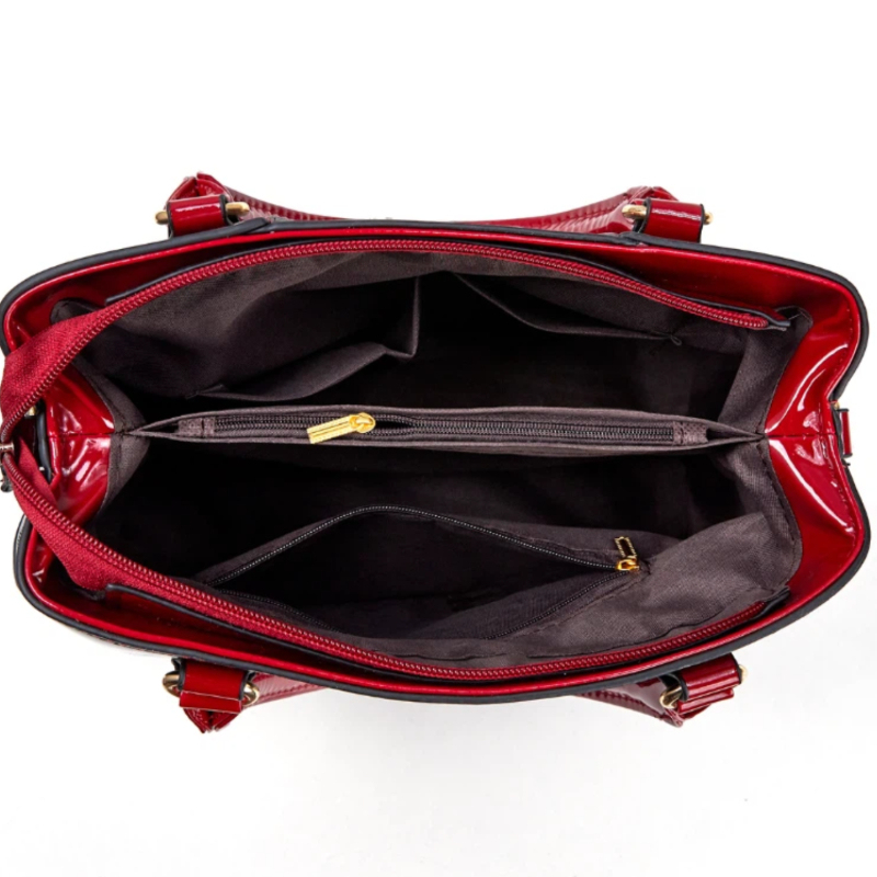 3-piece Women's Bag Set with P - Women Bags Leather recension och pris