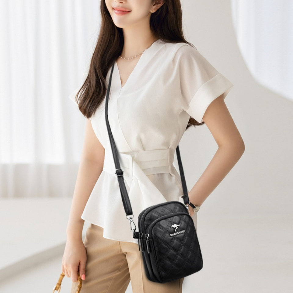 High-End Leather Shoulder Cros - Women'S Kangaroo Bags recension och pris