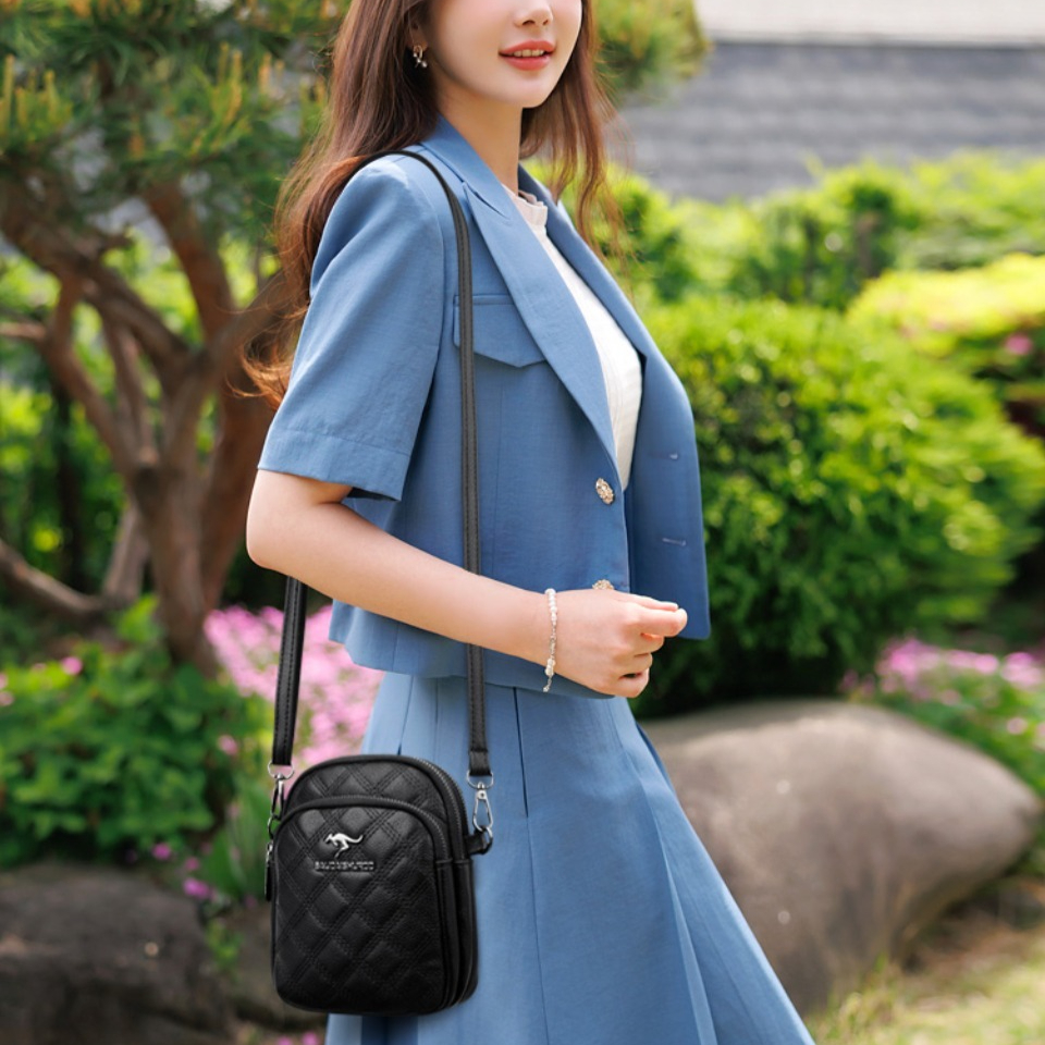 High-End Leather Shoulder Cros - Women'S Kangaroo Bags recension och pris