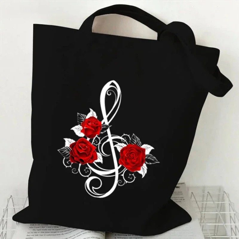 Music Note Heartbeat Printed C - Women Handheld Bags recension och pris