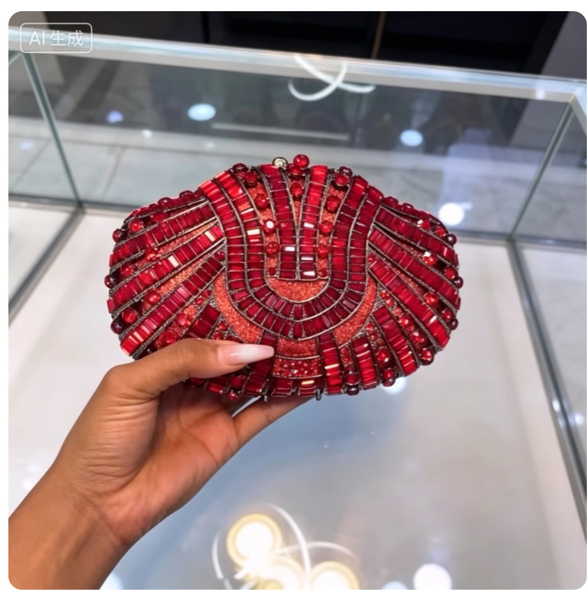 Stone clutch purse crystal dia - Women Handheld Bags recension och pris