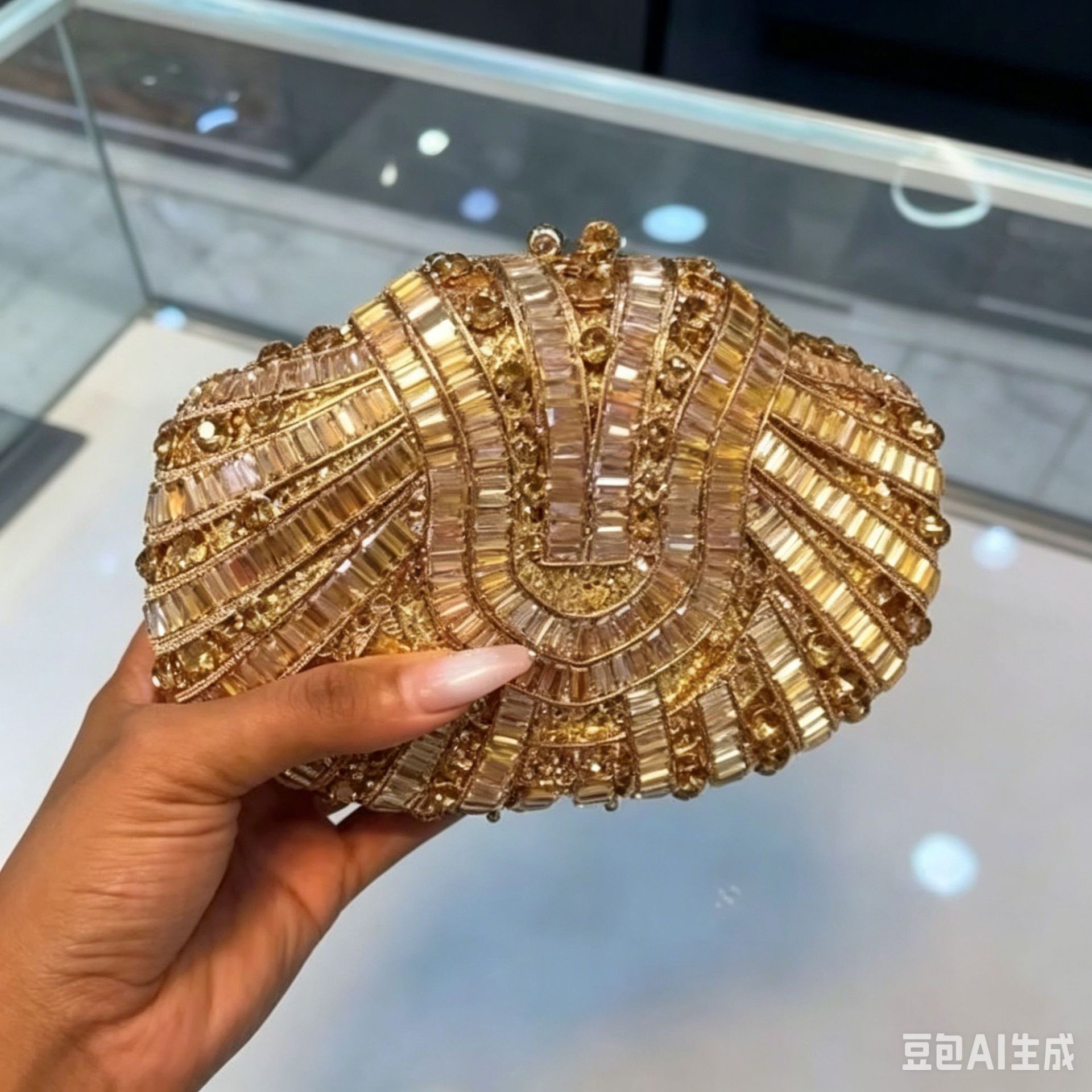 Stone clutch purse crystal dia - Women Handheld Bags recension och pris