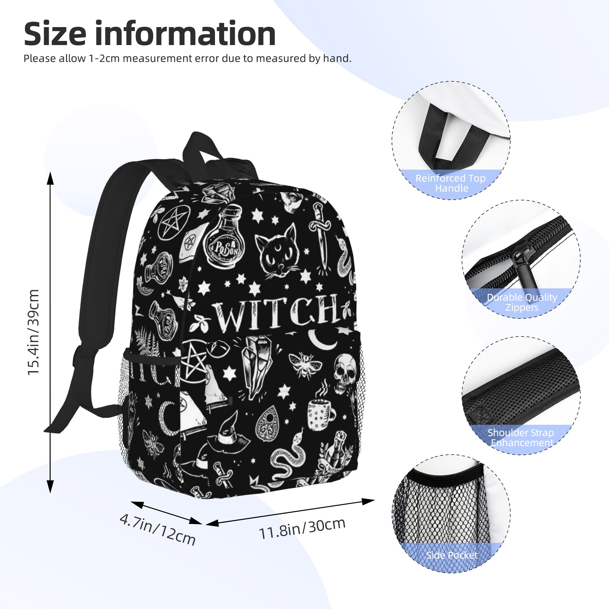 Skull Cat Moon Gothic Design B - Women Bags Designer Sale recension och pris