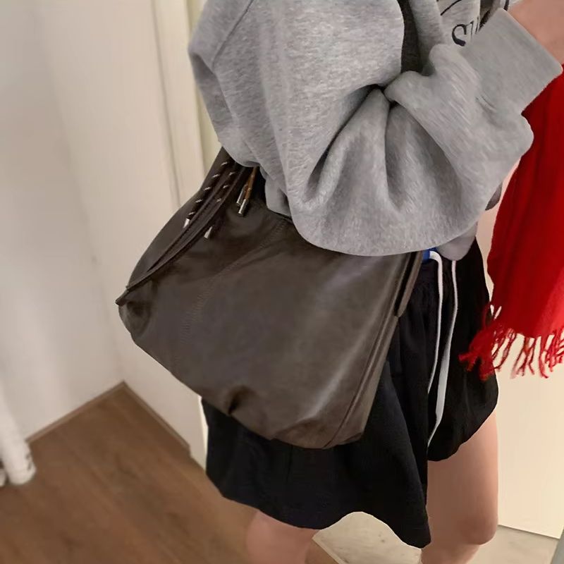 Vintage Large-Capacity Underar - Women Bags Leather recension och pris