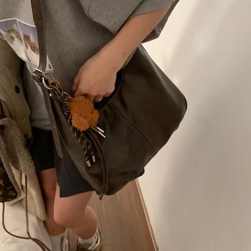 Vintage Large-Capacity Underar - Women Bags Leather recension och pris